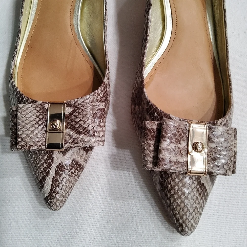 Coach Mandy Python-Embossed Leather Size 7